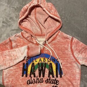 Billabong Hoodie Women Sz‎ S Pink Tye Dye Lightweight Hawaii Beach Vacation